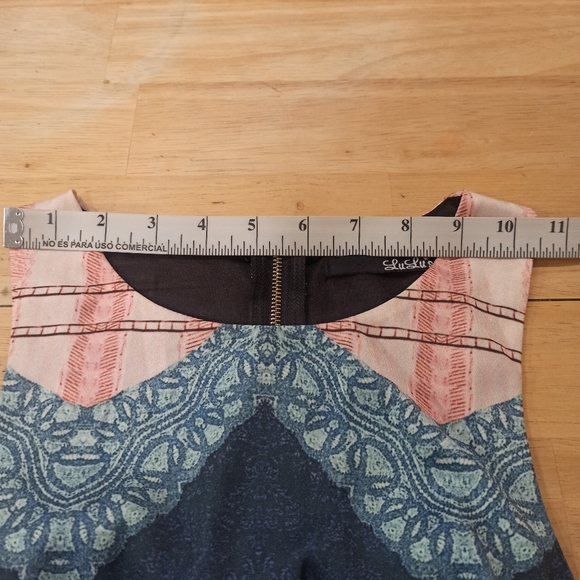 Lulu’s Rococo Supernova Fuchsia Mirror Print Dress Sz S  Small Kaleidoscope - Picture 11 of 16